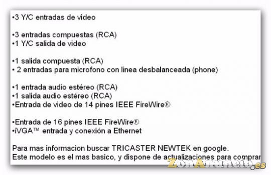 TRICASTER Mezclador de video en vivo estudio tv